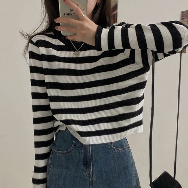 women's sweaters peonfly korean striped sweater women fashion basic casual autumn female kintted pullovers long sleeve college wind jum, White;black
women's sweaters peonfly korean striped sweater women fashion basic casual autumn female kintted pullovers long sleeve college wind jum, White;black