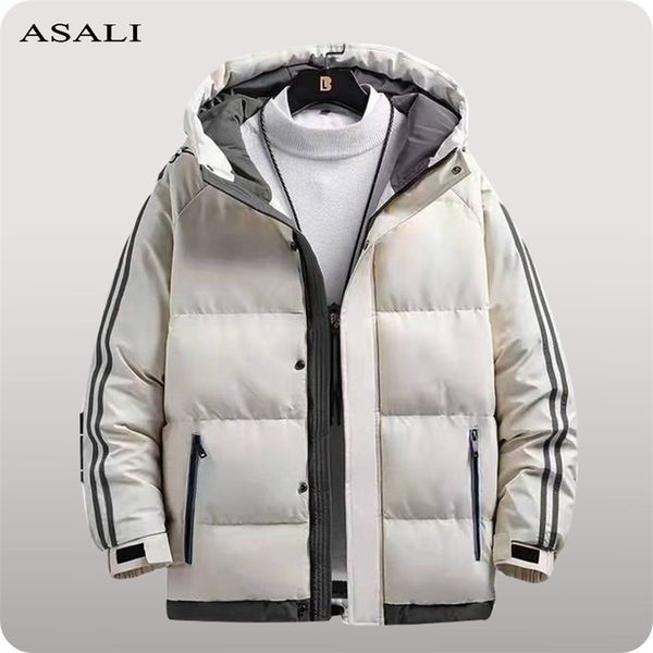 mens down parkas winter mens hooded jacket striped windbreaker casual thicken warm parkas men outerwear solid color down parkas coat men 220, Black
mens down parkas winter mens hooded jacket striped windbreaker casual thicken warm parkas men outerwear solid color down parkas coat men 220, Black