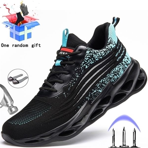 boots lightweight work safety men shoes sneakers antipuncture steel toe footwear 220913, Black
boots lightweight work safety men shoes sneakers antipuncture steel toe footwear 220913, Black