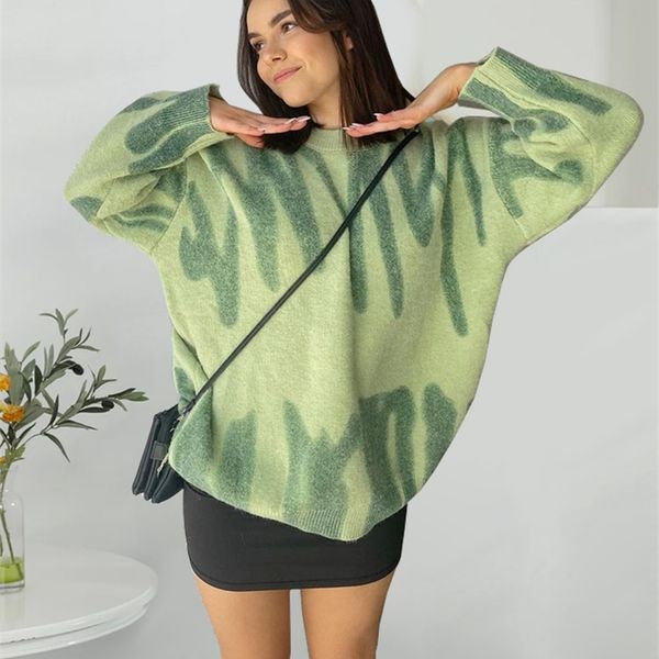 women's knits tees aproms elegant green striped print pullovers women winter o-neck loose long sweaters streetwear warm outerwear 22091, White
women's knits tees aproms elegant green striped print pullovers women winter o-neck loose long sweaters streetwear warm outerwear 22091, White