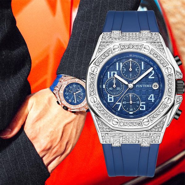 watch luxury wristwatches men 46mm dial blue strap fashion sport men's casual date clock stainless steel, Slivery;brown
watch luxury wristwatches men 46mm dial blue strap fashion sport men's casual date clock stainless steel, Slivery;brown