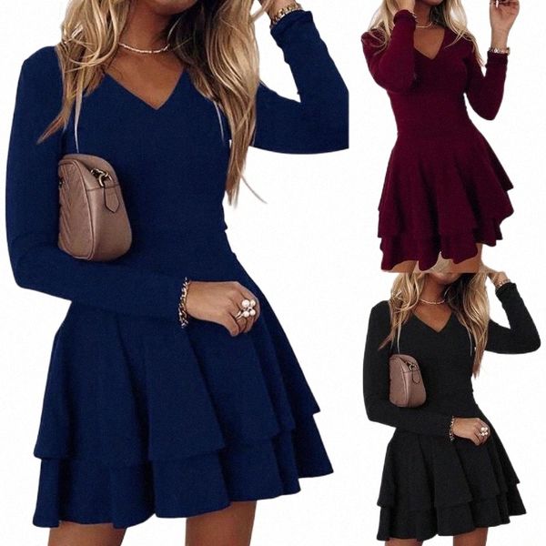 casual dresses christmas for women 2021 mini dress solid color long sleeve double ruffle a line party m26x#, Black;gray
casual dresses christmas for women 2021 mini dress solid color long sleeve double ruffle a line party m26x#, Black;gray
