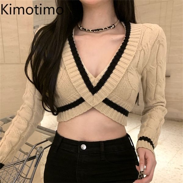 women's knits tees kimotimo irregular cross striped sweater women autumn winter v neck slim crop pullover korean chic temperament knit, White
women's knits tees kimotimo irregular cross striped sweater women autumn winter v neck slim crop pullover korean chic temperament knit, White