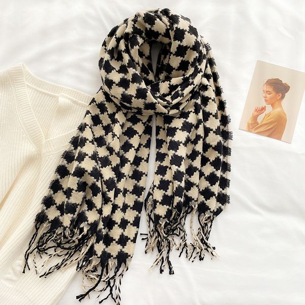 scarves cashmere shawl winter black plaid scarf tassels warm pashmina acrylic for men or women 220913, Blue;gray
scarves cashmere shawl winter black plaid scarf tassels warm pashmina acrylic for men or women 220913, Blue;gray