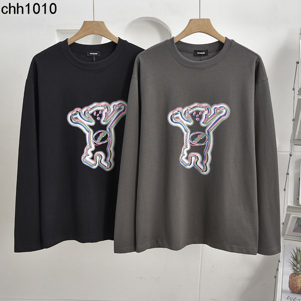 we11done 22ss limited colorful phantom bear long sleeve t-shirt men's and women's loose korean fashion top, Black
we11done 22ss limited colorful phantom bear long sleeve t-shirt men's and women's loose korean fashion top, Black