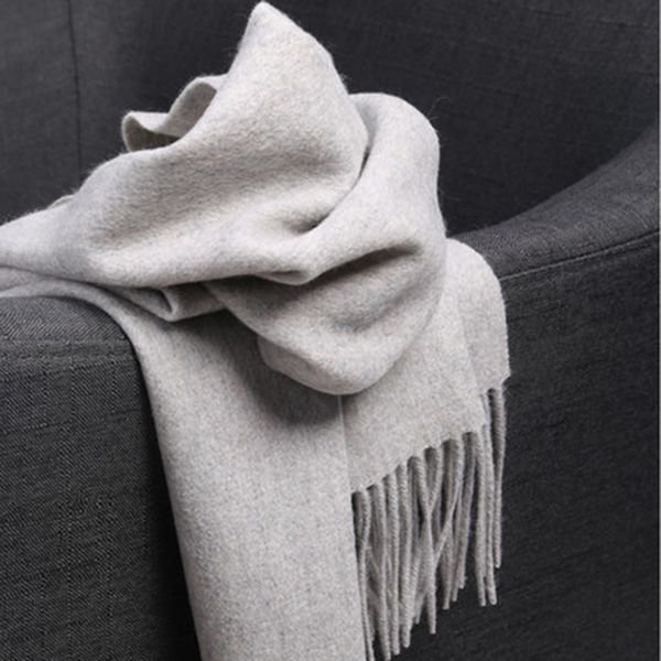 scarves luxury winter 100 cashmere scarf men wool women thick warm neck solid color shawls wrap femme pashmina 220913, Blue;gray
scarves luxury winter 100 cashmere scarf men wool women thick warm neck solid color shawls wrap femme pashmina 220913, Blue;gray