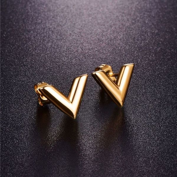 women v letter studs earrings rose gold silver color fashion design titanium steel simple statement vintage 316l stainless steel jewelry nev, Golden;silver
women v letter studs earrings rose gold silver color fashion design titanium steel simple statement vintage 316l stainless steel jewelry nev, Golden;silver