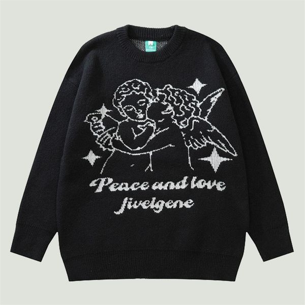 mens sweaters streetwear knitted sweaters mens angel printed jumper autumn hip hop harajuku oversized casual oneck pullover black 220914, White;black
mens sweaters streetwear knitted sweaters mens angel printed jumper autumn hip hop harajuku oversized casual oneck pullover black 220914, White;black