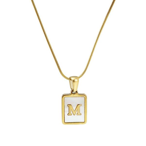 a-z 26 initials pendant letter necklaces for women shell square alphabet charm necklace fashion jewelry gift, Silver
a-z 26 initials pendant letter necklaces for women shell square alphabet charm necklace fashion jewelry gift, Silver