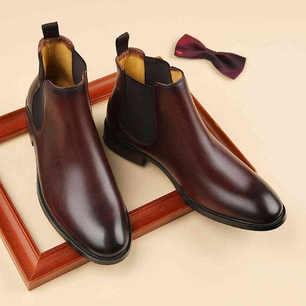 boots first layer cowhide handmade shoes autumn winter new martin leather british overshoot men's chelsea high 220914, Black
boots first layer cowhide handmade shoes autumn winter new martin leather british overshoot men's chelsea high 220914, Black