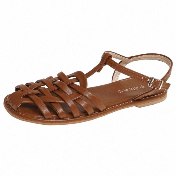 2022 women flats sandals summer casual cross weaving closed round toe leather shoes vintage fashion brown female, Black
2022 women flats sandals summer casual cross weaving closed round toe leather shoes vintage fashion brown female, Black