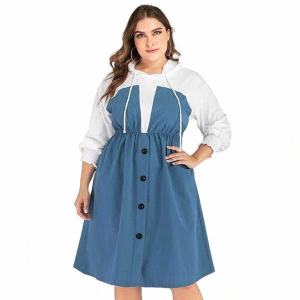 casual dresses 4xl 5xl spring large size women dress elastic waist loose hooded buttons autumn female long sleeve plus a6fq#, Black;gray
casual dresses 4xl 5xl spring large size women dress elastic waist loose hooded buttons autumn female long sleeve plus a6fq#, Black;gray