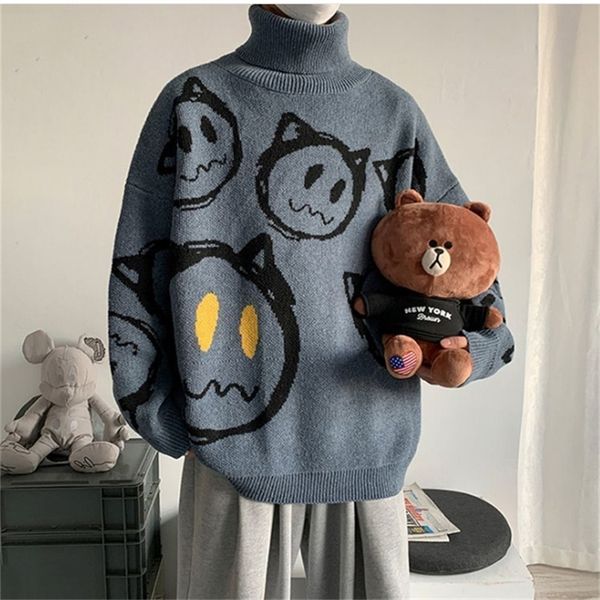 mens sweaters casual mens print sweaters pullover autumn winter streetwear mens turtleneck knit sweater loose 220914, White;black
mens sweaters casual mens print sweaters pullover autumn winter streetwear mens turtleneck knit sweater loose 220914, White;black