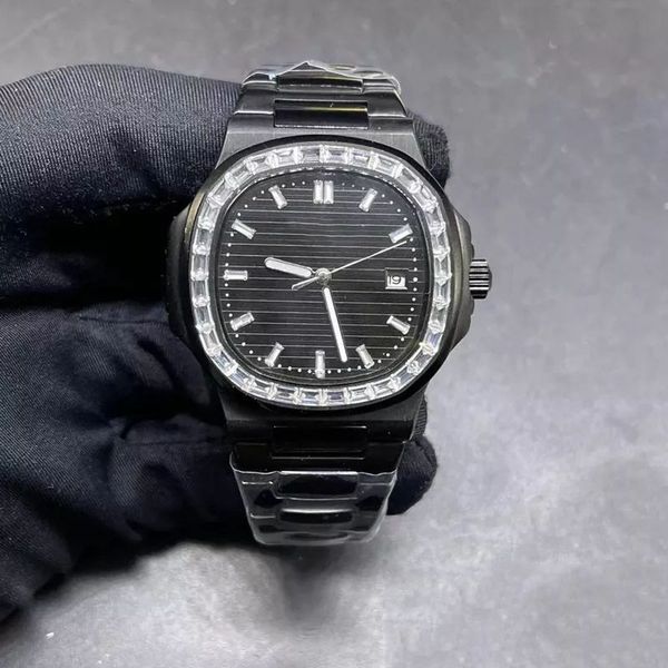 2022 new nautilus men's automatic luxury watch 5711 black stainless steel mechanical big diamond bezel watch date, Slivery;brown
2022 new nautilus men's automatic luxury watch 5711 black stainless steel mechanical big diamond bezel watch date, Slivery;brown
