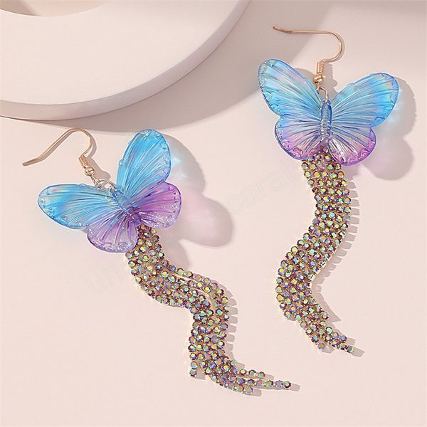 fashion exaggerated long dangle earring temperament butterfly tassel earrings for women jewelry, Silver
fashion exaggerated long dangle earring temperament butterfly tassel earrings for women jewelry, Silver