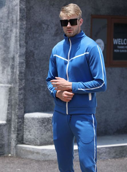 new slim men's casual tracksuits suits sports stand collar zip suit tracksuit mens jackets and pants sets jogging sport team jogger sui, Gray
new slim men's casual tracksuits suits sports stand collar zip suit tracksuit mens jackets and pants sets jogging sport team jogger sui, Gray