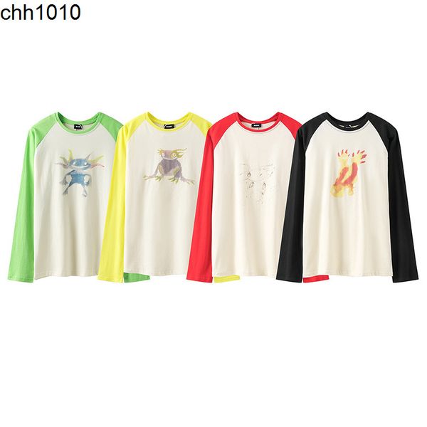 we11done22ss small monster long sleeve colorful painting and four color long sleeve t-shirt, Black
we11done22ss small monster long sleeve colorful painting and four color long sleeve t-shirt, Black