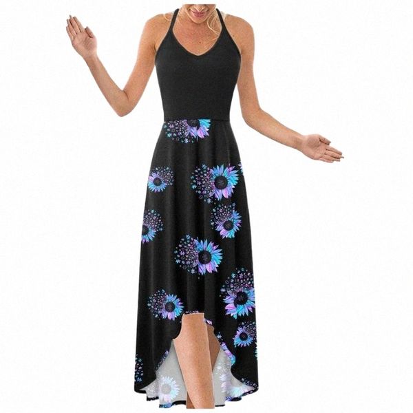 casual dresses off shoulder dress for women elegant spaghetti strap sleeveless sunflower printed holiday beach long maxi a9 92j6#, Black;gray
casual dresses off shoulder dress for women elegant spaghetti strap sleeveless sunflower printed holiday beach long maxi a9 92j6#, Black;gray