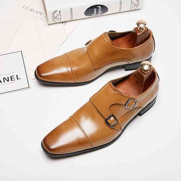dress shoes new business leather men's three joint single mengke buckle office wedding 220914, Black
dress shoes new business leather men's three joint single mengke buckle office wedding 220914, Black