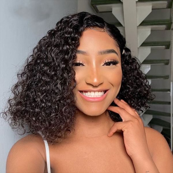4x4 transparent hd lace closure wigs pre plucked bleached knots jerry curly brazilian remy hair short bob wig, Black;brown
4x4 transparent hd lace closure wigs pre plucked bleached knots jerry curly brazilian remy hair short bob wig, Black;brown
