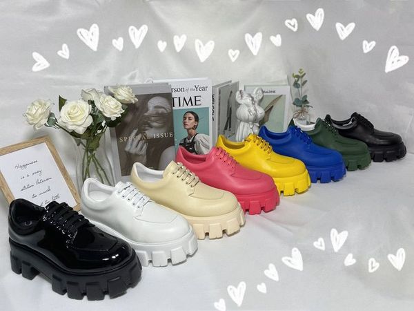 designer monolith shoes women loafers rubber platform sneakers chunky round head black shiny candy leather slippers platforms
designer monolith shoes women loafers rubber platform sneakers chunky round head black shiny candy leather slippers platforms