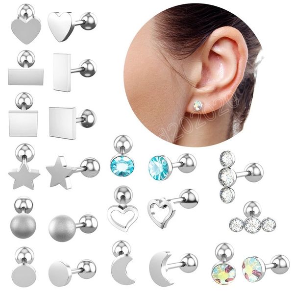 heart moon stud earrings surgical steel ear cartilage piercing tragus helix conch bar for women men fashion body jewelry, Golden;silver
heart moon stud earrings surgical steel ear cartilage piercing tragus helix conch bar for women men fashion body jewelry, Golden;silver