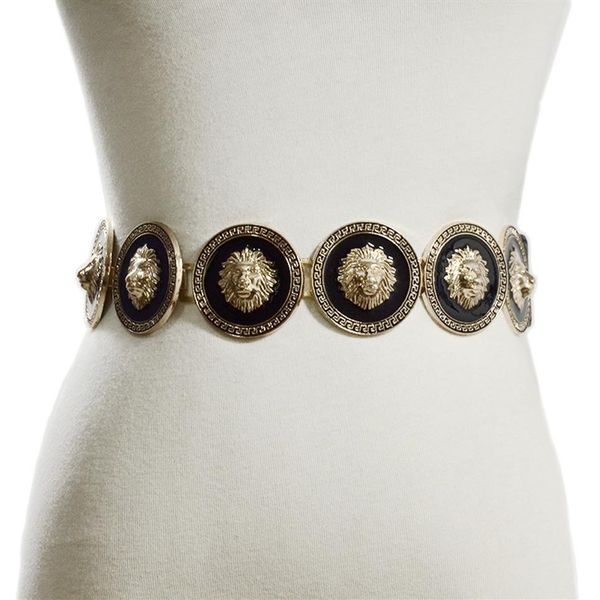 vintage gold lion head belt metal women belt obi luxury brand ladies designer elastic straps dresses194b, Black;brown
vintage gold lion head belt metal women belt obi luxury brand ladies designer elastic straps dresses194b, Black;brown