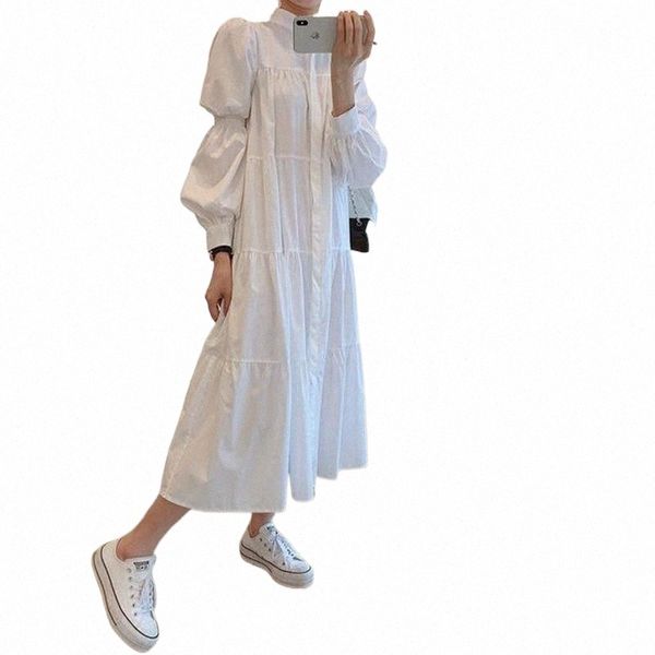casual dresses 2021 women midi dress autumn loose o neck solid color puff sleeve femme elegant o9b4#, Black;gray
casual dresses 2021 women midi dress autumn loose o neck solid color puff sleeve femme elegant o9b4#, Black;gray