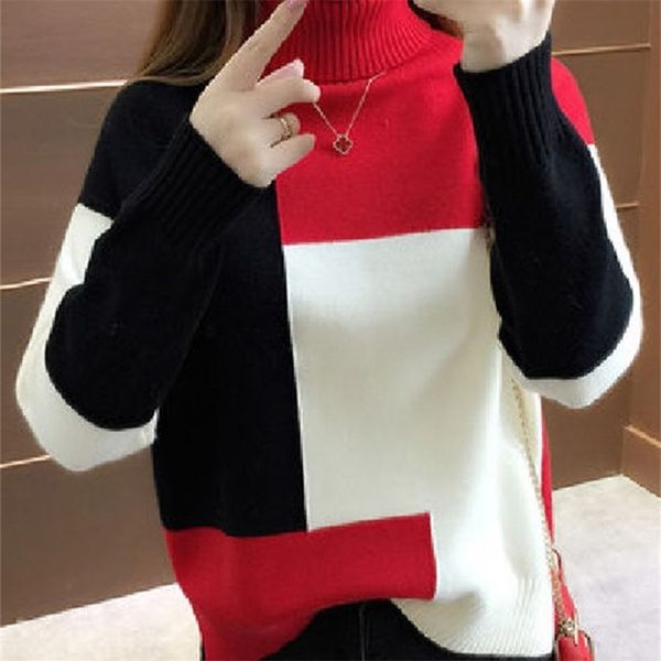 women s knits tees jmprs patchwork women pullover sweater autumn loose o neck long sleeve knitted thick korean fashion female jumper 220914, White
women s knits tees jmprs patchwork women pullover sweater autumn loose o neck long sleeve knitted thick korean fashion female jumper 220914, White
