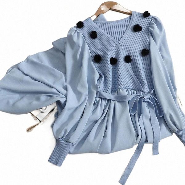 casual dresses 2021 autumn korean v-neck knitted stitching lace dress for women hit the color hair ball vintage big put a-line long m4io#, Black;gray
casual dresses 2021 autumn korean v-neck knitted stitching lace dress for women hit the color hair ball vintage big put a-line long m4io#, Black;gray