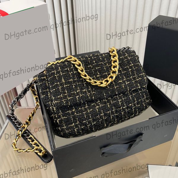 19 series womens tweed quilted check designer bags single flap large capacity gold metal chain crossbody shoulder medium luxury designer fra
19 series womens tweed quilted check designer bags single flap large capacity gold metal chain crossbody shoulder medium luxury designer fra