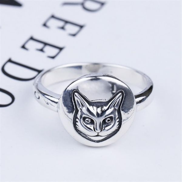 s925 silver cat head ring vintage classic sterling silver cat face ring british style hip-hop male and female thai silver ring299o
s925 silver cat head ring vintage classic sterling silver cat face ring british style hip-hop male and female thai silver ring299o