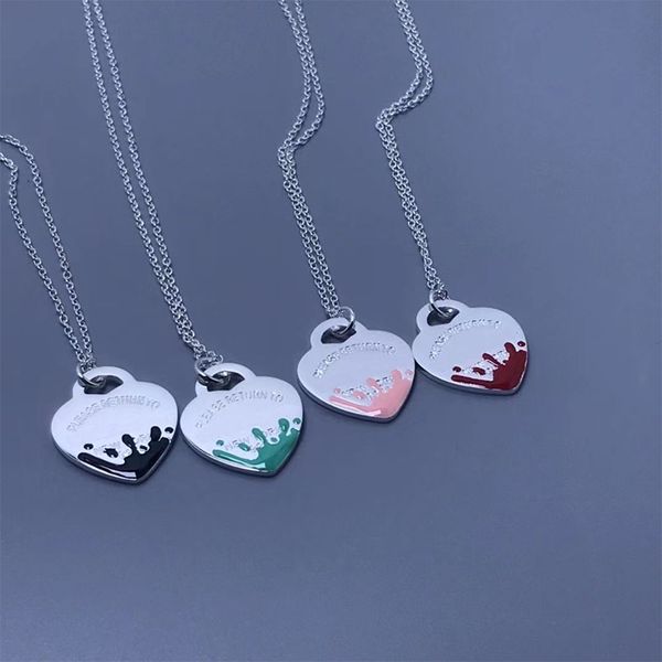 tt fashion new peach heart pendant necklaces brand classic green enamel necklace for men women premium stainless steel designer necklace jew, Silver
tt fashion new peach heart pendant necklaces brand classic green enamel necklace for men women premium stainless steel designer necklace jew, Silver