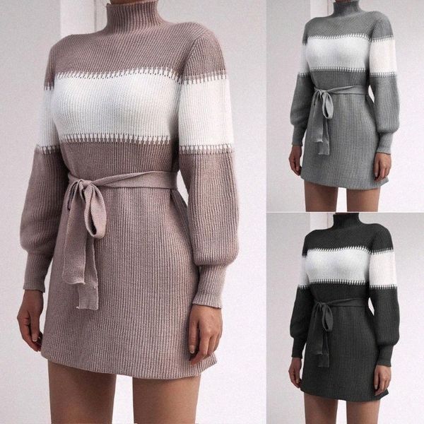 casual dresses turtleneck sweater dresss for women contrast color long sleeve knitted dress autumn winter femme robe y4ih#, Black;gray
casual dresses turtleneck sweater dresss for women contrast color long sleeve knitted dress autumn winter femme robe y4ih#, Black;gray