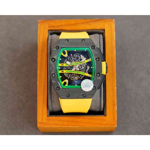 yellow rubber imported automatic mechanical movement men's watch black carbon fiber wristwatch, Slivery;brown
yellow rubber imported automatic mechanical movement men's watch black carbon fiber wristwatch, Slivery;brown