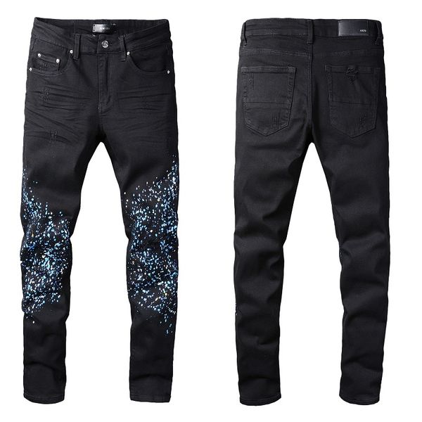 2021 mens jeans distressed motorcycle biker jean rock skinny slim ripped hole letter uality brand hip hop denim pants 817, Blue
2021 mens jeans distressed motorcycle biker jean rock skinny slim ripped hole letter uality brand hip hop denim pants 817, Blue