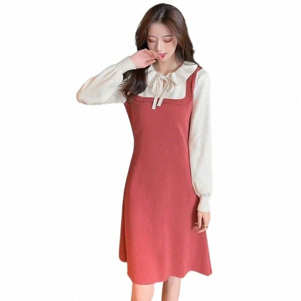 casual dresses women korean dress fashion one piece autumn winter 2021 preppy style office lady knitting full sleeve solid black 43vu#, Black;gray
casual dresses women korean dress fashion one piece autumn winter 2021 preppy style office lady knitting full sleeve solid black 43vu#, Black;gray