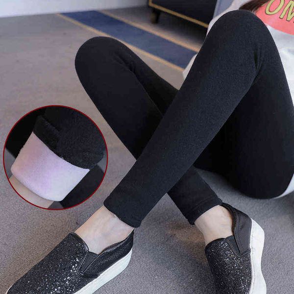 sleep lounge & autumn winter pregnant warm skinny legging j220823, White