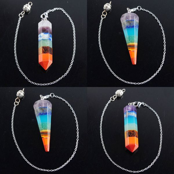 pendants 7 chakra beads chain pendant gem stone pendulum jewelry lapis lazuli tigerite etc charms accessories jewelry bn348, Silver
pendants 7 chakra beads chain pendant gem stone pendulum jewelry lapis lazuli tigerite etc charms accessories jewelry bn348, Silver