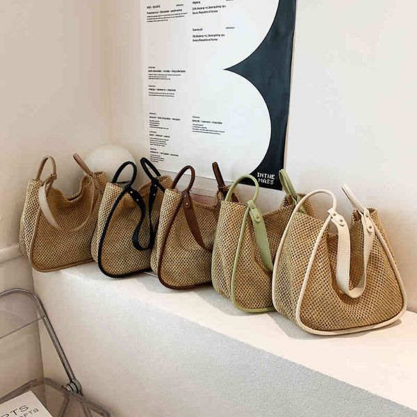 large capacity portable straw woven bag women's 2022 new tot personalized contrast color commuter bag one shoulder knitting purses outl
large capacity portable straw woven bag women's 2022 new tot personalized contrast color commuter bag one shoulder knitting purses outl