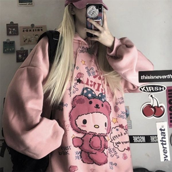 women s hoodies sweatshirts kawaii anime winter women cute cartoon long sleeve casual oversized sweatshirt harajuku fashion pullover 220914, Black
women s hoodies sweatshirts kawaii anime winter women cute cartoon long sleeve casual oversized sweatshirt harajuku fashion pullover 220914, Black