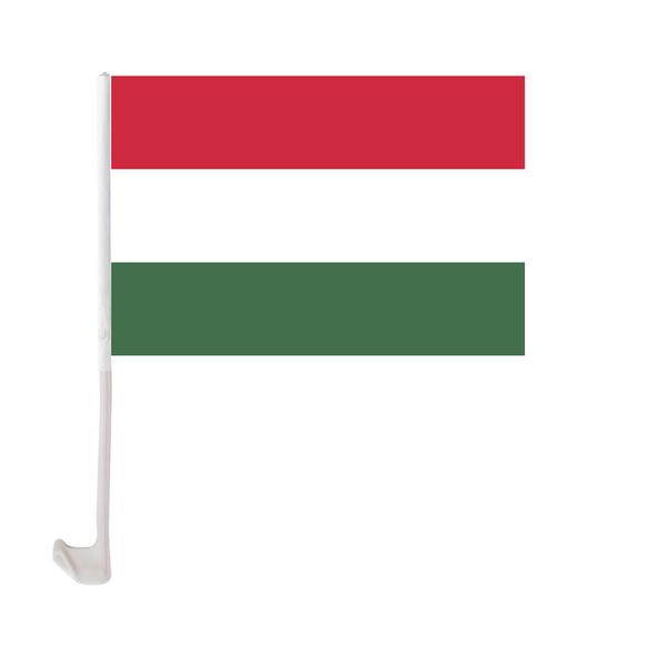 hungary car flag 30x45cm window clip hungarian flags polyester uv protection car decoration banner with flagpole
hungary car flag 30x45cm window clip hungarian flags polyester uv protection car decoration banner with flagpole