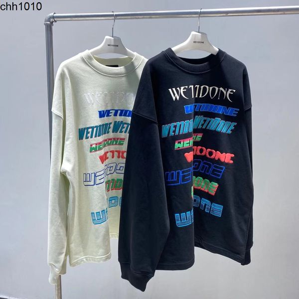 limited we11done neon bullet screen letter long sleeve sweater 21 early autumn new loose round neck for men and women, Black
limited we11done neon bullet screen letter long sleeve sweater 21 early autumn new loose round neck for men and women, Black