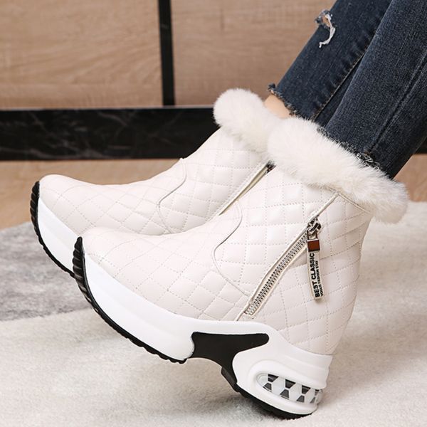 boots warm for woman slip on fashion pu leather women winter short plush solid elegant female ankle comfort 220913, Black
boots warm for woman slip on fashion pu leather women winter short plush solid elegant female ankle comfort 220913, Black
