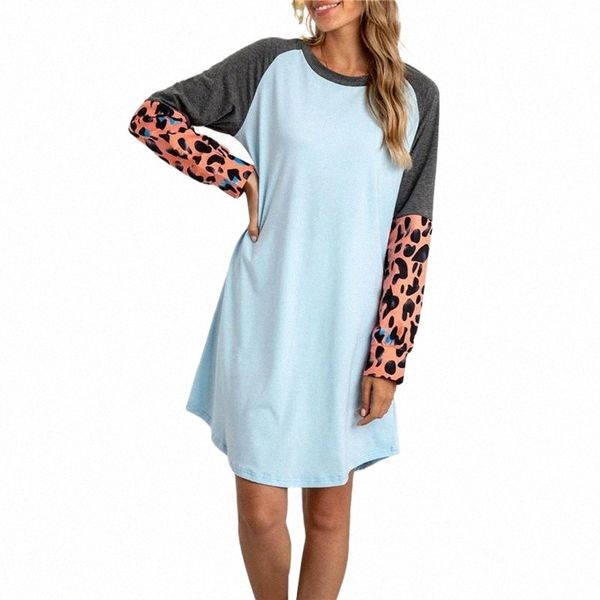 casual dresses women's leopard patchwork mini dress 2021 spring autumn long sleeve round neck loose home plus size s-5xl b5tv#, Black;gray
casual dresses women's leopard patchwork mini dress 2021 spring autumn long sleeve round neck loose home plus size s-5xl b5tv#, Black;gray