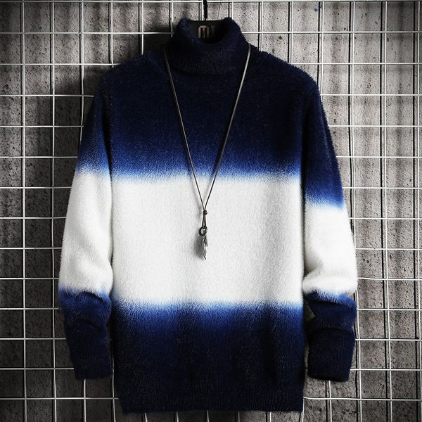 men s sweaters high neck autumn and winter thickened korean handsome coat 220913, White;black
men s sweaters high neck autumn and winter thickened korean handsome coat 220913, White;black