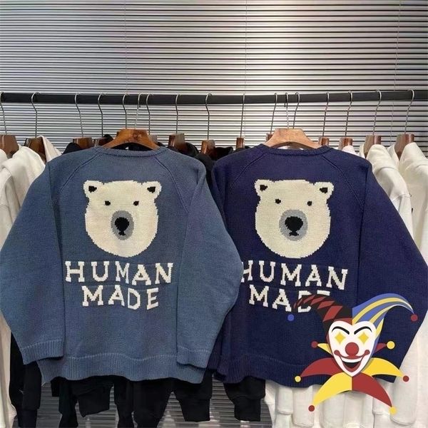 human made sweater men women 11 quality cartoon polar bear pattern knit sweatshirts crewneck 220914, White;black
human made sweater men women 11 quality cartoon polar bear pattern knit sweatshirts crewneck 220914, White;black