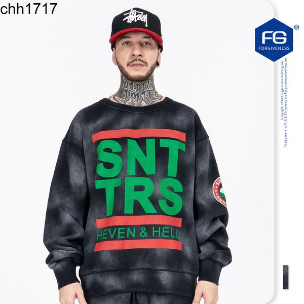 fg men wear 2022 autumn winter new tide brand wash letter printing spray dyeing process round neck sweater set, Black
fg men wear 2022 autumn winter new tide brand wash letter printing spray dyeing process round neck sweater set, Black