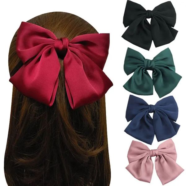 fashion ribbon hair clips big large bow hairpin for women girls satin trendy ladies cute barrette hair accessories, Golden;silver
fashion ribbon hair clips big large bow hairpin for women girls satin trendy ladies cute barrette hair accessories, Golden;silver