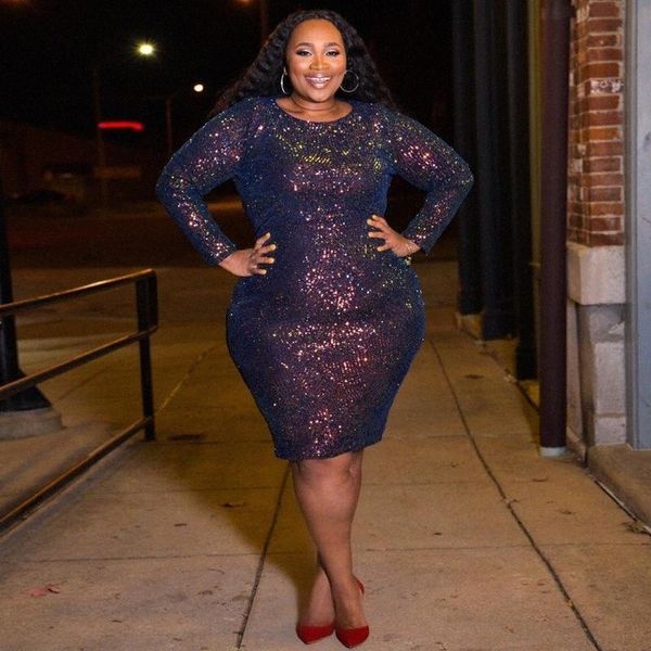 casual dresses tight-fitting long-sleeved colorful sequins nightclub women's plus size dress d72c#, Black;gray
casual dresses tight-fitting long-sleeved colorful sequins nightclub women's plus size dress d72c#, Black;gray